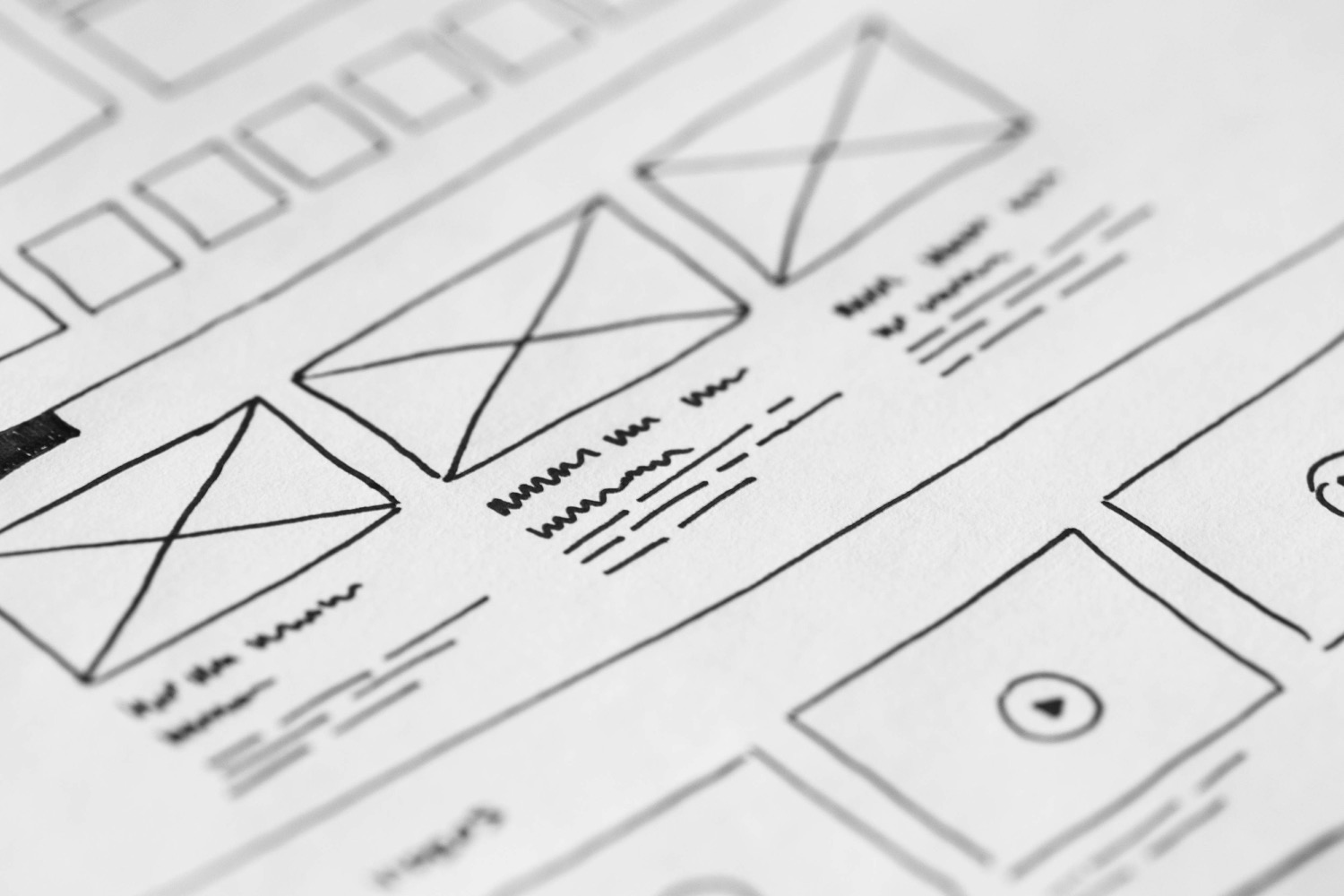 webanalyse Wireframe einer Website